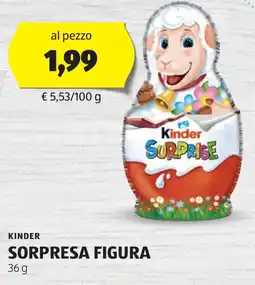 ALDI Kinder sorpresa figura offerta