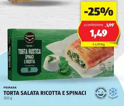 ALDI Primana torta salata ricotta e spinaci offerta