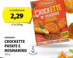 ALDI Zerbinati crockette patate e rosmarino offerta