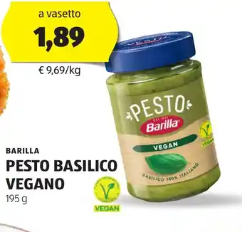 ALDI Barilla pesto basilico vegano offerta