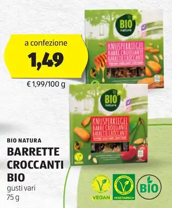 ALDI Bio natura barrette croccanti bio offerta