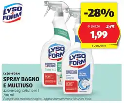 ALDI Lyso+form spray bagno e multiuso offerta