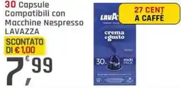 Supermercati Dok 30 Capsule Compatibili con Macchine Nespresso LAVAZZA offerta