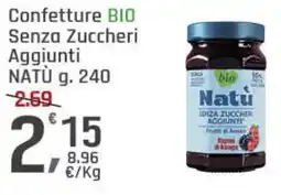 Supermercati Dok Confetture BIO Senza Zuccheri Aggiunti NATÙ offerta