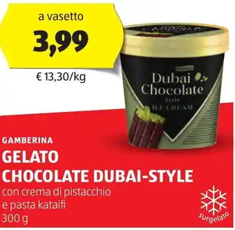 ALDI GAMBERINA Gelato chocolate dubai-style offerta