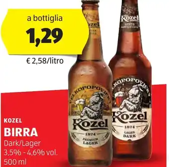 ALDI Birra KOZEL offerta