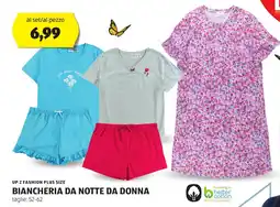 ALDI UP 2 FASHION PLUS SIZE Biancheria da notte da donna offerta