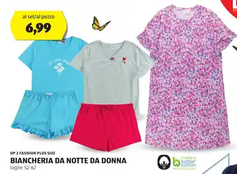 ALDI UP 2 FASHION PLUS SIZE Biancheria da notte da donna offerta