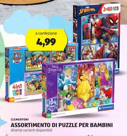 ALDI Clementoni Assortimento di puzzle per bambini offerta