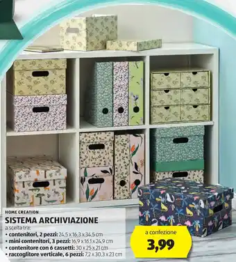 ALDI Sistema archiviazione HOME CREATION offerta