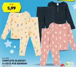 ALDI LILY & DAN Completo in jersey a coste per bambini offerta