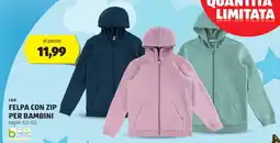 ALDI L&D Felpa con zip per bambini offerta