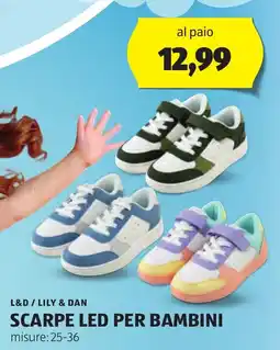 ALDI Scarpe led per bambini L&D / LILY & DAN offerta