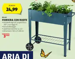 ALDI Fioriera con ruote BELAVI offerta