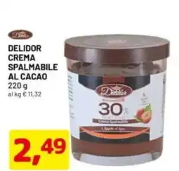 DPiù Delidor crema spalmabile al cacao offerta