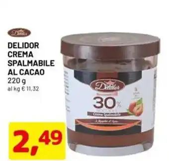 DPiù Delidor crema spalmabile al cacao offerta