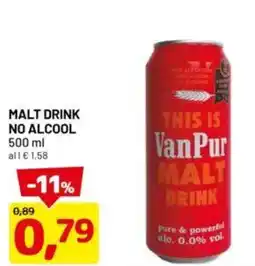 DPiù Malt drink no alcool offerta