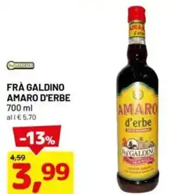 DPiù Frà galdino amaro d'erbe offerta