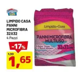 DPiù Limpido casa panni microfibra 4 pezzi offerta