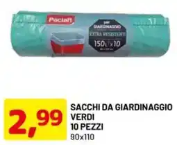 DPiù Sacchi da giardinaggio verdi 10 pezzi offerta