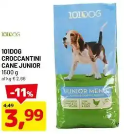 DPiù 101dog croccantini cane junior offerta