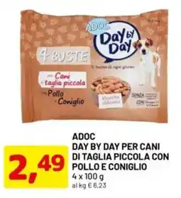 DPiù Adoc day by day per cani di taglia piccola con pollo e coniglio offerta