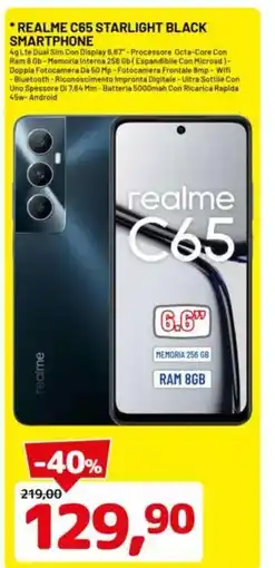 DPiù Realme c65 starlight black smartphone offerta