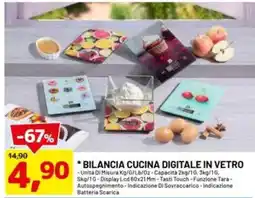 DPiù Bilancia cucina digitale in vetro offerta