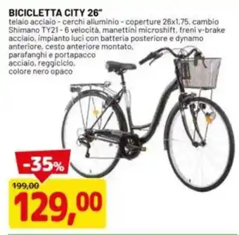 DPiù Bicicletta city 26″ offerta