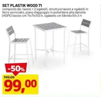 DPiù Set plastik wood 71 offerta