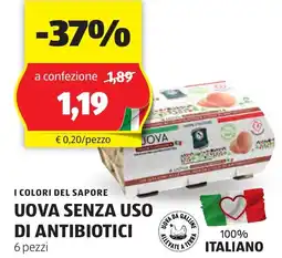 ALDI I colori del sapore uova senza uso di antibiotici offerta