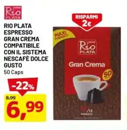 DPiù Rio plata espresso gran crema compatibile con il sistema NESCAFÈ DOLCE GUSTO offerta