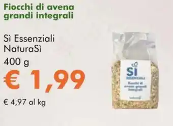 NaturaSì Fiocchi di avena grandi integrali Sì Essenziali Natura Si offerta