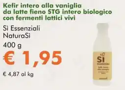 NaturaSì Kefir intero alla vaniglia da latte fieno STG intero biologico Sì Essenziali NaturaSi offerta