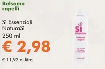 NaturaSì Balsamo capelli Sì Essenziali NaturaSi offerta