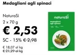 NaturaSì Medaglioni agli spinaci NaturaSi offerta