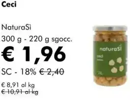 NaturaSì Ceci NaturaSi offerta