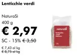 NaturaSì Lenticchie verdi NaturaSi offerta