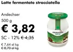 NaturaSì Latte fermentato stracciatella Andechser offerta