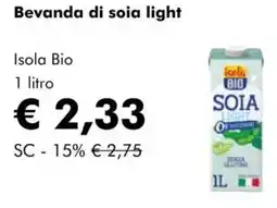 NaturaSì Bevanda di soia light Isola Bio offerta