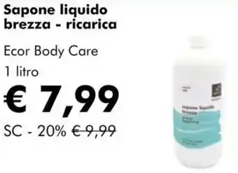 NaturaSì Sapone liquido brezza - ricarica Ecor Body Care offerta