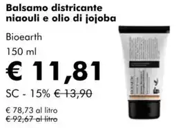 NaturaSì Balsamo districante niaouli e olio di jojoba Bioearth offerta