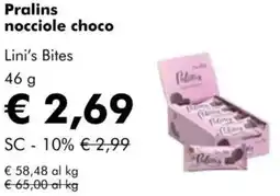 NaturaSì Pralins nocciole choco Lini's Bites offerta