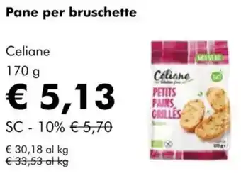 NaturaSì Pane per bruschette Celiane offerta