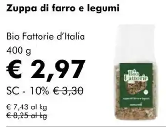 NaturaSì Zuppa di farro e legumi Bio Fattorie d'Italia offerta