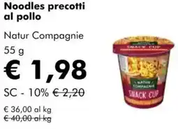 NaturaSì Noodles precotti al pollo Natur Compagnie offerta