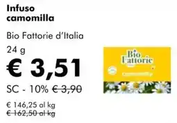 NaturaSì Infuso camomilla Bio Fattorie d'Italia offerta