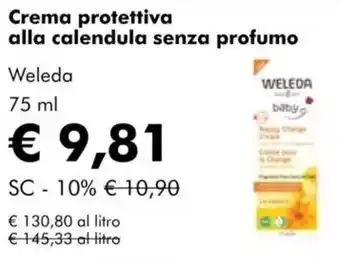 NaturaSì Crema protettiva alla calendula senza profumo Weleda offerta