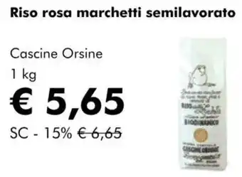 NaturaSì Riso rosa marchetti semilavorato Cascine Orsine offerta