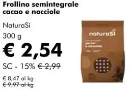 NaturaSì Frollino semintegrale cacao e nocciole Natura Si offerta